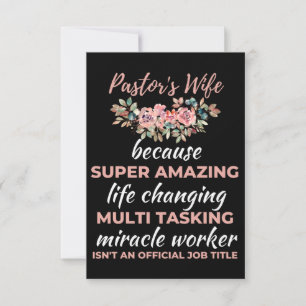 Pastor's Wife Because Super Amazing Life Changing Thank You Card