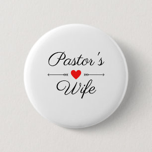 Pastor's Wife bl 6 Cm Round Badge