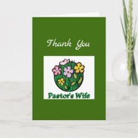 Pastor's Wife Blooms1 Thank You Card