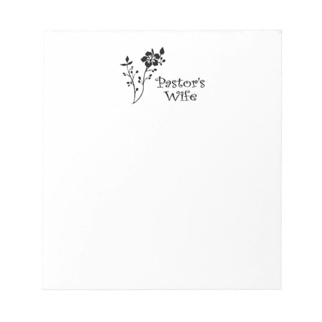 Pastors Wife Elegance Notepad (Front)