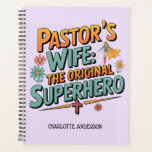 ✝️Pastor's Wife Planner Appreciation Day Superhero<br><div class="desc">✝️ Show your appreciation for Pastor and Pastor's wives, with this attractive planner which your Pastor and his wife can use to plan their joint activities and their separate engagements. It is an ideal gift for Pastor appreciation day, to appreciation your Pastor's wife or for birthday, retirement, Christmas, newly ordained,...</div>