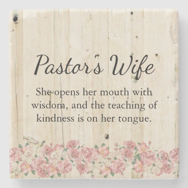 Pastor's Wife Stone Coaster (Front)