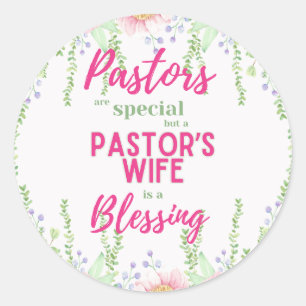 ✝️ Pastor's Wife Wives Appreciation Gift Thank You Classic Round Sticker