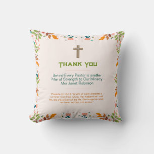 ✝️ Pastor's Wife Wives Appreciation Gift Thank You Cushion