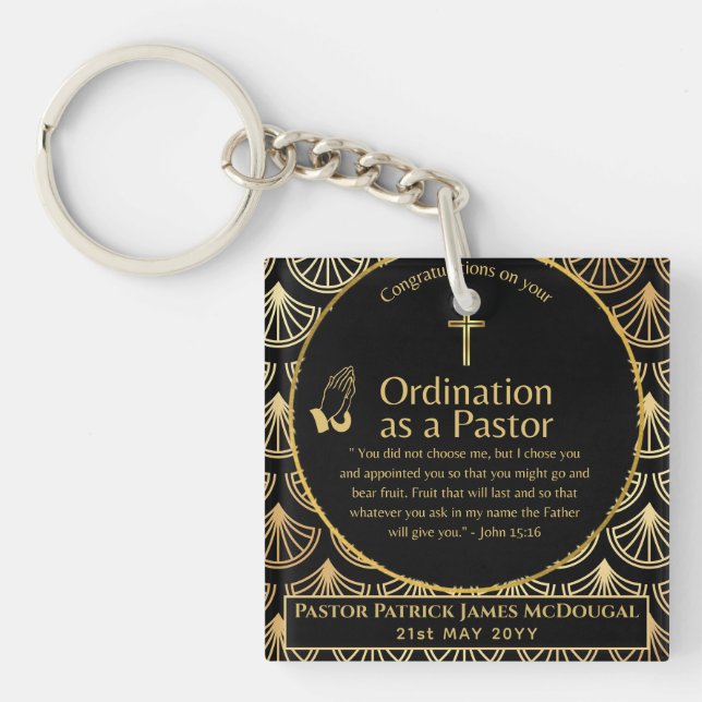 ✝️ Pastor's Wife Wives Appreciation Gift Thank You Key Ring (Front)