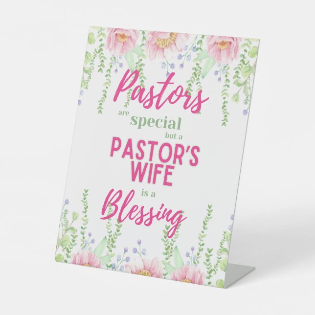 ✝️ Pastor's Wife Wives Appreciation Gift Thank You Pedestal Sign (Front)