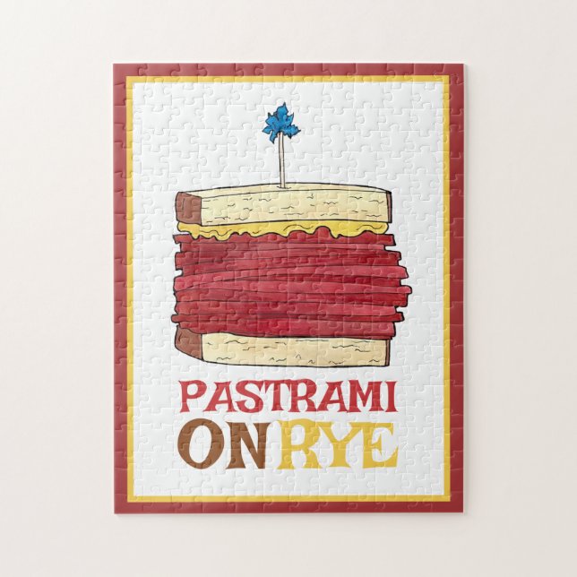 Pastrami on Rye NYC Kosher Jewish Deli Sandwich  Jigsaw Puzzle (Vertical)