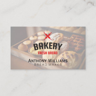 Pastries and Bread Assortment Baker Business Card
