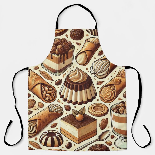 Pastries & Dessert Print Apron (Front)