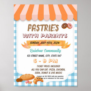 Pastries for Parents flyer poster template