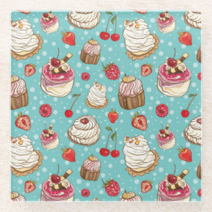Pastries Glass Coaster