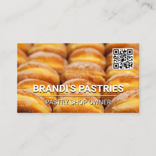 Pastries | QR Code Business Card (Front)