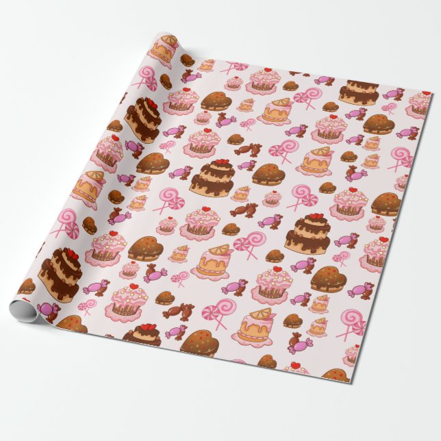 Pastries Wrapping Paper (Unrolled)