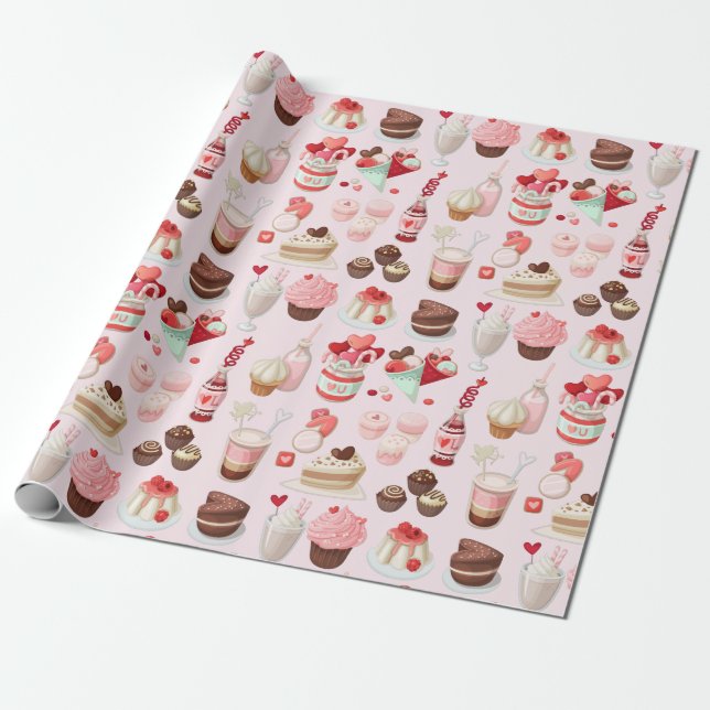 Pastries Wrapping Paper (Unrolled)