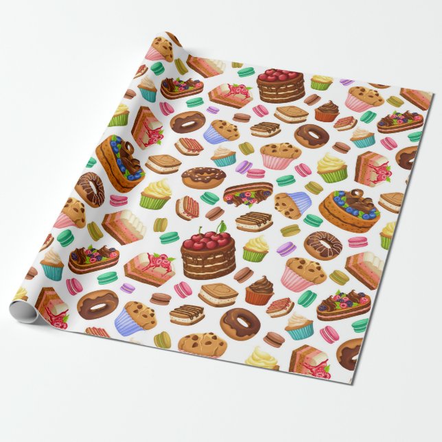 Pastries Wrapping Paper (Unrolled)