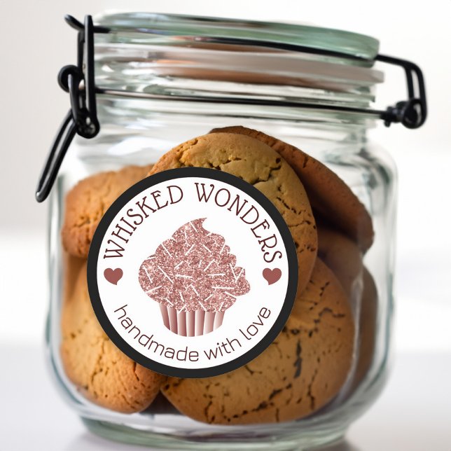 Pastry Cake Bakery Glitter Rose Gold Pink Drips Classic Round Sticker (Pastry Cake Bakery Glitter Rose Gold Pink Drips Classic Round Sticker)