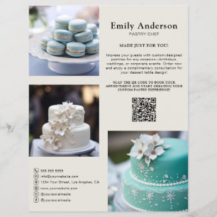 Pastry Chef Bakery Services Photo QR Code Flyer