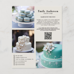 Pastry Chef Bakery Services Promotional Flyer