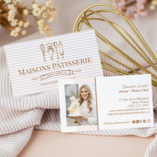 Pastry Chef Baking & Cooking Utensils Bakery Baker Business Card
