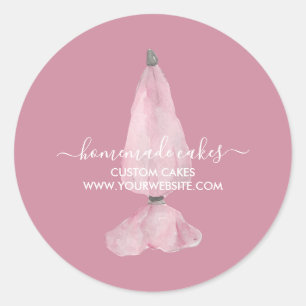 Pastry Chef Branding Bakery Classic Round Sticker