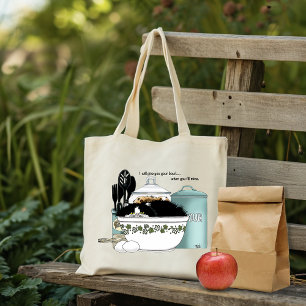 Pastry Chef Cat Blue Tote Bag