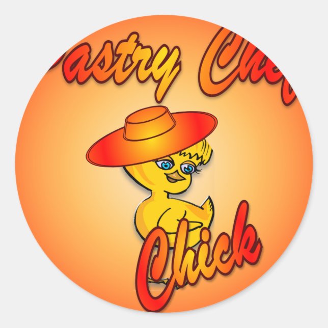 Pastry Chef Chick #5 Sticker (Front)
