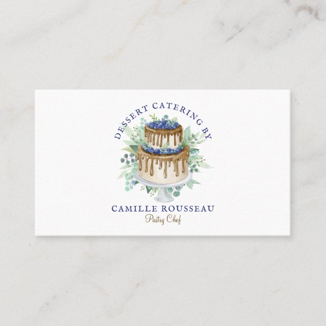 Pastry Chef Dessert Caterer Business Card (Front)