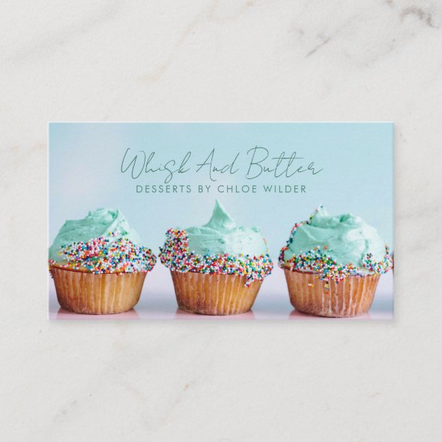 Pastry Chef Dessert Catering Business Card (Front)