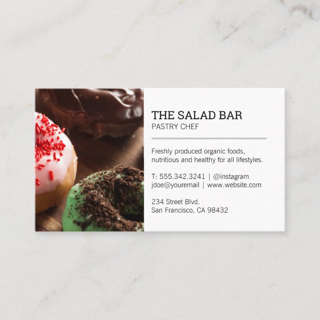 Pastry Chef | Doughnuts Business Card (Front)