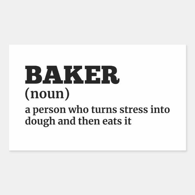 Pastry Chef - Funny Baker Definition Rectangular Sticker (Front)