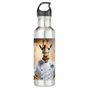 Pastry Chef Giraffe: Reaching New Heights, 710 Ml Water Bottle