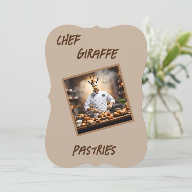 Pastry Chef Giraffe: Reaching New Heights, Card (Standing Front)