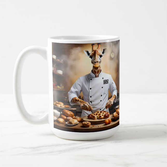 Pastry Chef Giraffe: Reaching New Heights, Coffee Mug (Left)