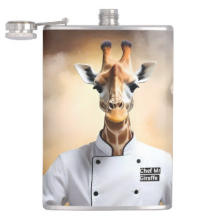 Pastry Chef Giraffe: Reaching New Heights, Hip Flask
