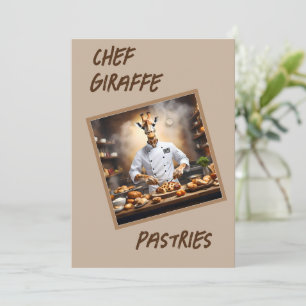 Pastry Chef Giraffe: Reaching New Heights, Holiday Card