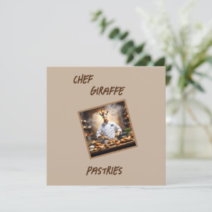 Pastry Chef Giraffe: Reaching New Heights, Holiday Card