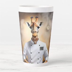 Pastry Chef Giraffe: Reaching New Heights, Latte Mug