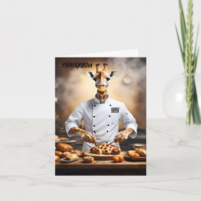 Pastry Chef Giraffe: Reaching New Heights, Note Card (Front)