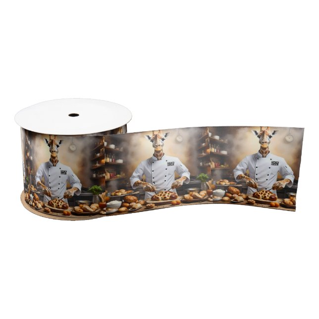 Pastry Chef Giraffe: Reaching New Heights, Satin Ribbon (Spool)