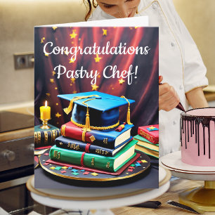 Pastry Chef Graduation Cake Card