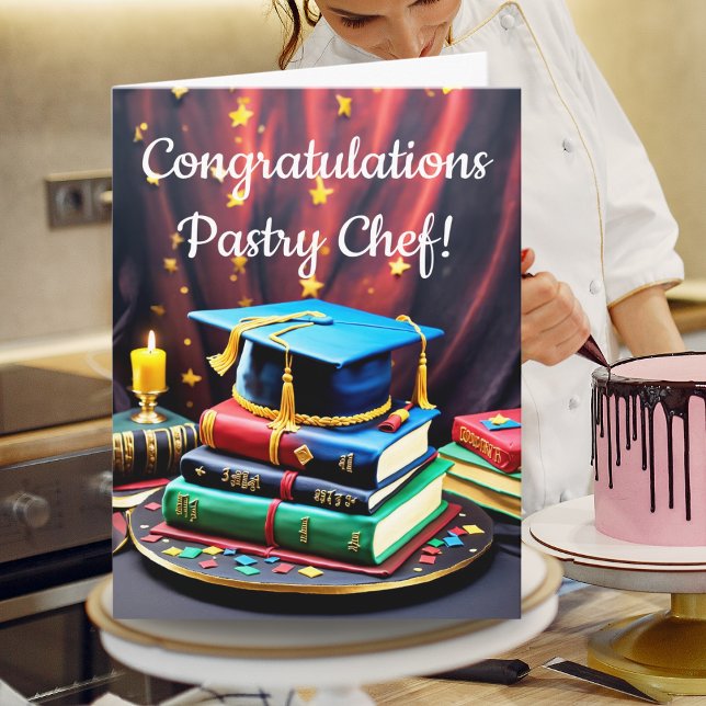 Pastry Chef Graduation Cake Card (Creator Uploaded)