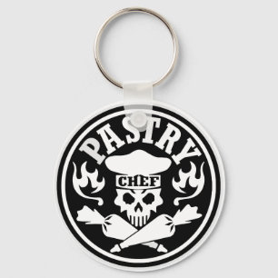 Pastry Chef Skull 1 Key Ring