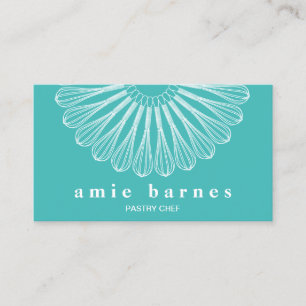 Pastry Chef Whisk Logo Catering  Bakery Business C Card