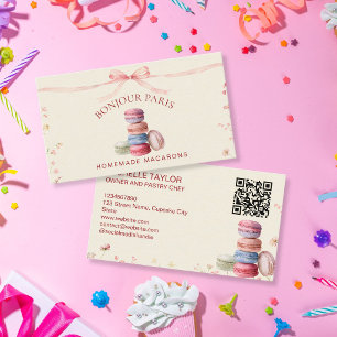 Pastry Macaron Bakery Pattiserie Dessert Business Card