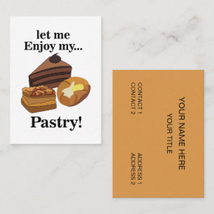 Pastry Pastries Dessert Bakery Pastry Chef Business Card