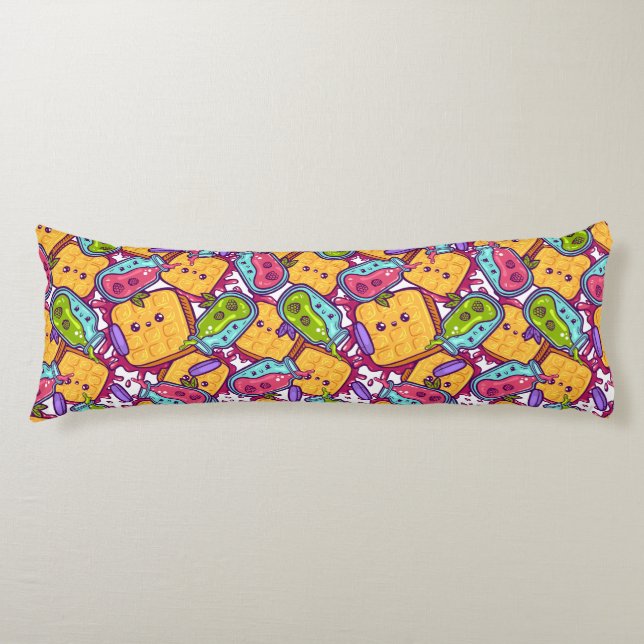 Pastry Pattern Body Pillow (Front)