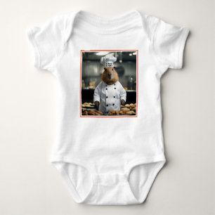Pastry Prowess: The Culinary Capybara Baby Bodysuit