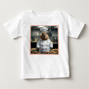Pastry Prowess: The Culinary Capybara Baby T-Shirt