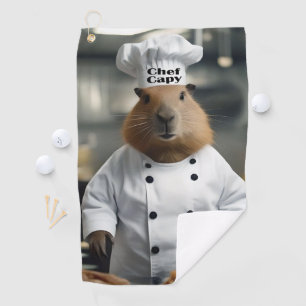 Pastry Prowess: The Culinary Capybara Golf Towel