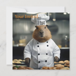 Pastry Prowess: The Culinary Capybara Invitation
